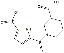 1-[(5-nitro-1H-pyrrol-2-yl)carbonyl]piperidine-3-carboxylic acid Struktur