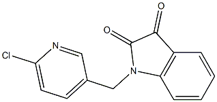 1-[(6-chloropyridin-3-yl)methyl]-2,3-dihydro-1H-indole-2,3-dione Struktur