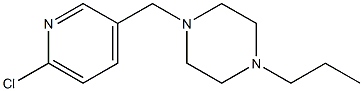 1-[(6-chloropyridin-3-yl)methyl]-4-propylpiperazine Struktur