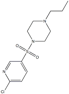 1-[(6-chloropyridine-3-)sulfonyl]-4-propylpiperazine Struktur