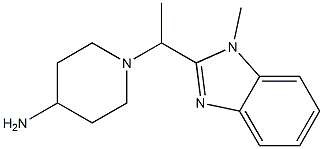 1-[1-(1-methyl-1H-1,3-benzodiazol-2-yl)ethyl]piperidin-4-amine Struktur