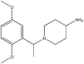 1-[1-(2,5-dimethoxyphenyl)ethyl]piperidin-4-amine Struktur