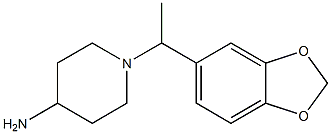 1-[1-(2H-1,3-benzodioxol-5-yl)ethyl]piperidin-4-amine Struktur