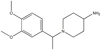 1-[1-(3,4-dimethoxyphenyl)ethyl]piperidin-4-amine Struktur