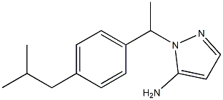 1-[1-(4-isobutylphenyl)ethyl]-1H-pyrazol-5-amine Struktur