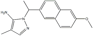 1-[1-(6-methoxynaphthalen-2-yl)ethyl]-4-methyl-1H-pyrazol-5-amine Struktur