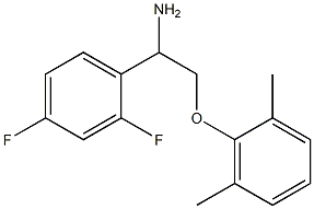 1-[1-amino-2-(2,6-dimethylphenoxy)ethyl]-2,4-difluorobenzene Struktur