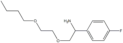 1-[1-amino-2-(2-butoxyethoxy)ethyl]-4-fluorobenzene Struktur