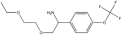 1-[1-amino-2-(2-ethoxyethoxy)ethyl]-4-(trifluoromethoxy)benzene Struktur