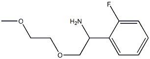 1-[1-amino-2-(2-methoxyethoxy)ethyl]-2-fluorobenzene Struktur