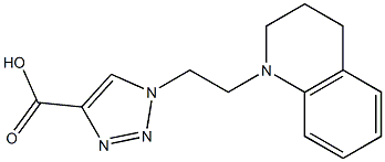 1-[2-(1,2,3,4-tetrahydroquinolin-1-yl)ethyl]-1H-1,2,3-triazole-4-carboxylic acid Struktur