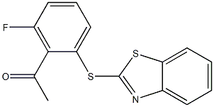 1-[2-(1,3-benzothiazol-2-ylsulfanyl)-6-fluorophenyl]ethan-1-one Struktur