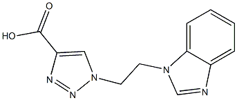 1-[2-(1H-1,3-benzodiazol-1-yl)ethyl]-1H-1,2,3-triazole-4-carboxylic acid Struktur