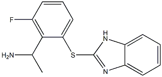 1-[2-(1H-1,3-benzodiazol-2-ylsulfanyl)-6-fluorophenyl]ethan-1-amine Struktur