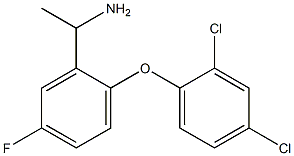 1-[2-(2,4-dichlorophenoxy)-5-fluorophenyl]ethan-1-amine Struktur