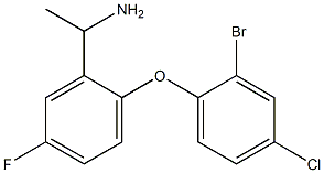 1-[2-(2-bromo-4-chlorophenoxy)-5-fluorophenyl]ethan-1-amine Struktur