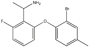 1-[2-(2-bromo-4-methylphenoxy)-6-fluorophenyl]ethan-1-amine Struktur