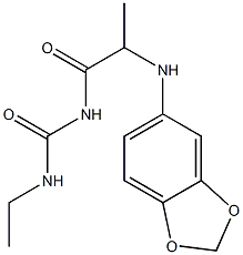 1-[2-(2H-1,3-benzodioxol-5-ylamino)propanoyl]-3-ethylurea Struktur