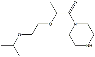 1-[2-(2-isopropoxyethoxy)propanoyl]piperazine Struktur