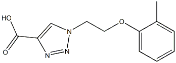 1-[2-(2-methylphenoxy)ethyl]-1H-1,2,3-triazole-4-carboxylic acid Struktur