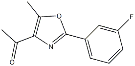 1-[2-(3-fluorophenyl)-5-methyl-1,3-oxazol-4-yl]ethan-1-one Struktur