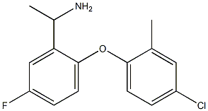 1-[2-(4-chloro-2-methylphenoxy)-5-fluorophenyl]ethan-1-amine Struktur