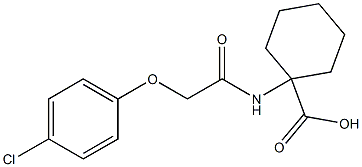 1-[2-(4-chlorophenoxy)acetamido]cyclohexane-1-carboxylic acid Struktur