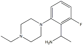 1-[2-(4-ethylpiperazin-1-yl)-6-fluorophenyl]ethan-1-amine Struktur