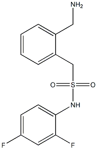 1-[2-(aminomethyl)phenyl]-N-(2,4-difluorophenyl)methanesulfonamide Struktur