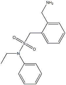 1-[2-(aminomethyl)phenyl]-N-ethyl-N-phenylmethanesulfonamide Struktur