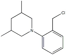 1-[2-(chloromethyl)phenyl]-3,5-dimethylpiperidine Struktur