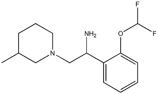 1-[2-(difluoromethoxy)phenyl]-2-(3-methylpiperidin-1-yl)ethanamine Struktur