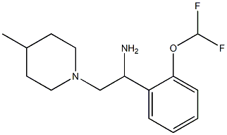 1-[2-(difluoromethoxy)phenyl]-2-(4-methylpiperidin-1-yl)ethanamine Struktur