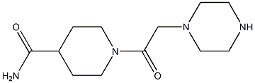 1-[2-(piperazin-1-yl)acetyl]piperidine-4-carboxamide Struktur