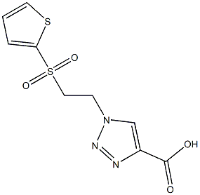 1-[2-(thiophene-2-sulfonyl)ethyl]-1H-1,2,3-triazole-4-carboxylic acid Struktur