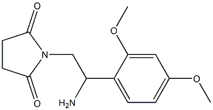 1-[2-amino-2-(2,4-dimethoxyphenyl)ethyl]pyrrolidine-2,5-dione Struktur