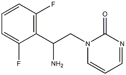 1-[2-amino-2-(2,6-difluorophenyl)ethyl]pyrimidin-2(1H)-one Struktur