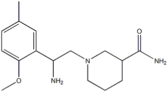 1-[2-amino-2-(2-methoxy-5-methylphenyl)ethyl]piperidine-3-carboxamide Struktur