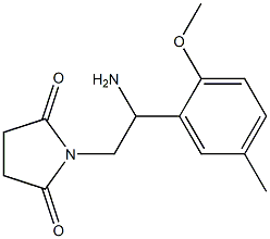 1-[2-amino-2-(2-methoxy-5-methylphenyl)ethyl]pyrrolidine-2,5-dione Struktur