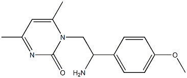 1-[2-amino-2-(4-methoxyphenyl)ethyl]-4,6-dimethylpyrimidin-2(1H)-one Struktur