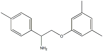 1-[2-amino-2-(4-methylphenyl)ethoxy]-3,5-dimethylbenzene Struktur