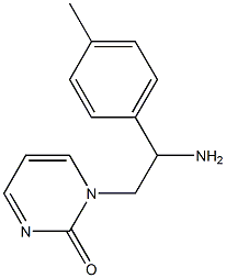 1-[2-amino-2-(4-methylphenyl)ethyl]pyrimidin-2(1H)-one Struktur