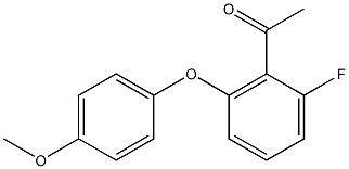 1-[2-fluoro-6-(4-methoxyphenoxy)phenyl]ethan-1-one Struktur