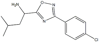 1-[3-(4-chlorophenyl)-1,2,4-oxadiazol-5-yl]-3-methylbutan-1-amine Struktur