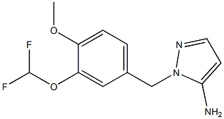 1-[3-(difluoromethoxy)-4-methoxybenzyl]-1H-pyrazol-5-amine Struktur