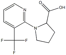 1-[3-(trifluoromethyl)pyridin-2-yl]pyrrolidine-2-carboxylic acid Struktur