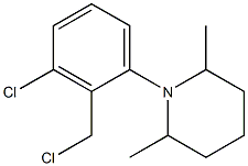 1-[3-chloro-2-(chloromethyl)phenyl]-2,6-dimethylpiperidine Struktur