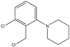 1-[3-chloro-2-(chloromethyl)phenyl]piperidine Struktur