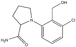 1-[3-chloro-2-(hydroxymethyl)phenyl]pyrrolidine-2-carboxamide Struktur