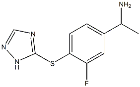 1-[3-fluoro-4-(1H-1,2,4-triazol-5-ylsulfanyl)phenyl]ethan-1-amine Struktur